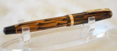 Очень классный винтажный Parker геометрическая зубная щетка перьевая ручка 14k золото новый в коробке - Изображение 1 из 4