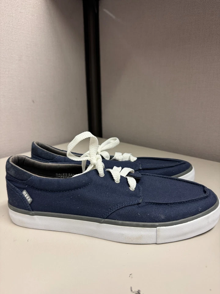 REEF Men's Navy Blue Canvas Sneakers Size 9 Brand New - Image 1 of 4