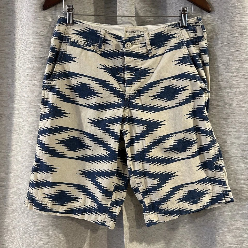 Pantalones Cortos Ralph Lauren Denim & Supply Denim Azul Blanco Talla 29 Suroeste Azteca Foto 1 de 4