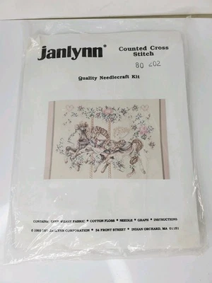 Janlynn A Ride to Dreamland Kit de punto de cruz contado #80-202 14"x11" Foto 1 de 2