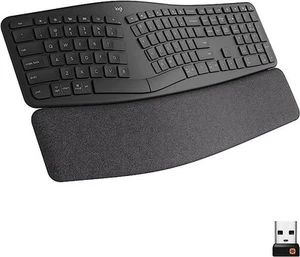 Logitech Ergo K860 Qwerty Uk Rf Wireless Bluetooth Ergonomic Curved Keyboard Wit - Picture 1 of 1