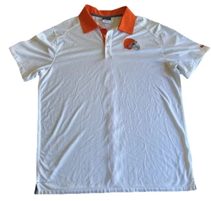 Cleveland Browns Team Issued Nike Dri-Fit Short Sleeve Polo Shirt White XL - Picture 1 of 8