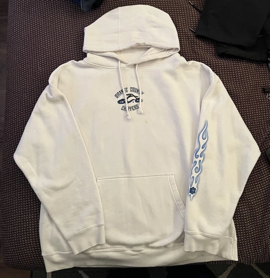 Sudadera con Capucha Orange County Choppers 2003 De Colección L Y2K Motociclista Grunge Fuego Mangas Llama Foto 1 de 4