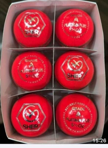 6 X Cricket Pink Leather Ball Adult Size 5.5 Oz Good Quality T20, 40 Ovr Match - Picture 1 of 6