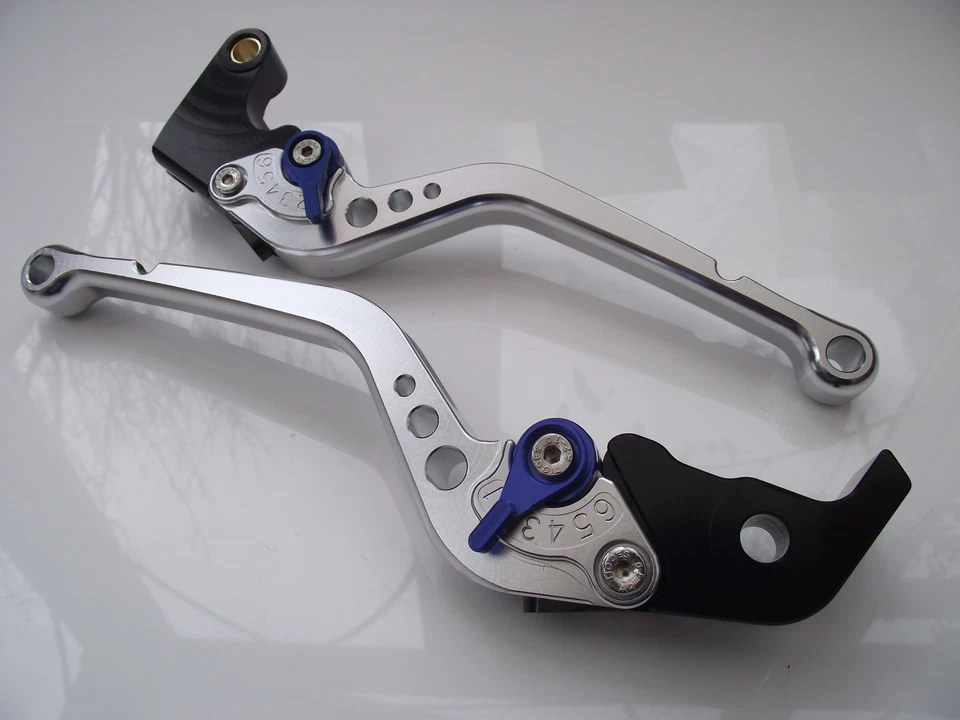 Ducati HYPERMOTARD 1100 S EVO SP (07-12), CNC levers long silver blue DO1/H11 - Image 1 of 1