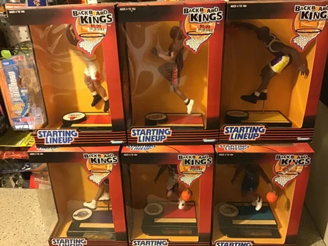 Kenner 1997 NBA Backboard Kings Action Figure COMPLETE SET NEW Starting Line Up Cover