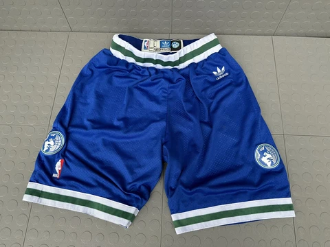 RARE Vintage Adidas Minnesota Timberwolves Authentic NBA Basketball Shorts L Cover