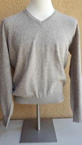 MARCO PERRINI Men’s Gray Washed  Wool 2 Button Long Sleeve Sweater M Italy - Picture 1 of 12
