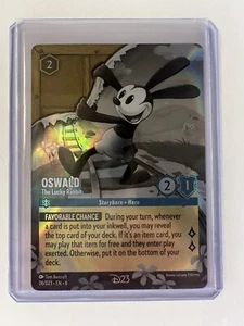 PROMOCIÓN LORCANA OSWALD D23 ENCANTADA - LA GEMA DEL CONEJO DE LA SUERTE COMO NUEVA 06/D23 ES - Imagen 1 de 1