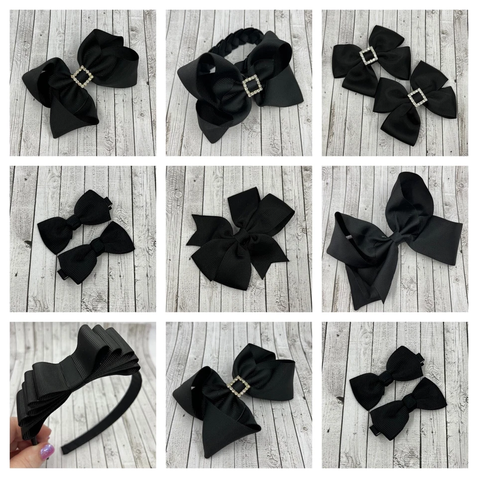 Black Hair Bows - Image 1 of 1