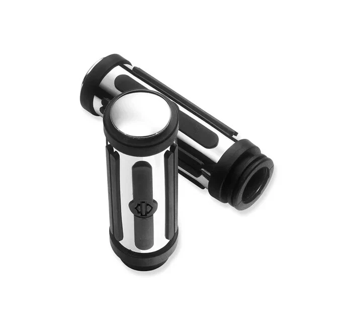 56263-96A GENUINE HARLEY DAVIDSON Chrome and Rubber Hand Grips TOURING SOFTAIL - Image 1 of 1