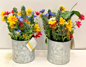 Ashland Artificial Faux Plants Tabletop Centerpiece with 2 Pack Potted Decor - Picture 1 of 10