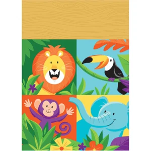 Jungle Safari Party Supplies Loot Favour Treat Bags 8 Pack Monkey Lion Elephant - Picture 1 of 1