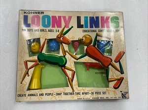 Vintage Kohner Looney Links Educational Construction Toy Complete Original - Picture 1 of 7