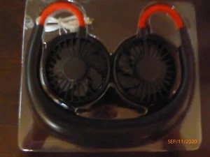 Portable USB Rechargeable Lazy Fan Hanging Neck Mini Cooling Sports Rest Fan - Picture 1 of 5