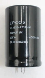 Condensadores electrolíticos de aluminio EPCOS 3300μF - B43630A2338M000 209-8686 - Nuevos - Imagen 1 de 5
