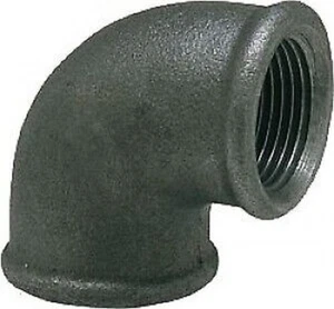 Black Angle 90 Degrees with Internal Thread - Picture 1 of 1