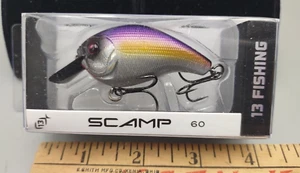 NEW 13 Fishing Scamp 60 Purple Nurple 1/2 oz Squarebill  Crankbait 2-3/8" Rattle - Picture 1 of 4