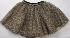 Childrens Place Leopard Skirt Sz 4 Animal Print Ruffled Lacy Cat Kitten XS - Picture 1 of 5