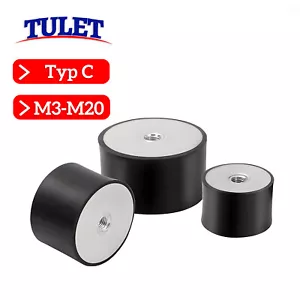 Tampone in gomma tipo C silentblock ammortizzatore vibrazioni filettato M3 - M20 tampone di arresto - Foto 1 di 63