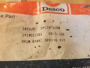 NOS Delco Brake Hold Down Spring Kit Rear 179-1048 - Picture 1 of 2