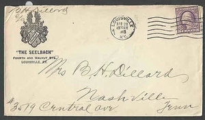 1918 Cover The Seelbach Hotel Louisville Ky - Picture 1 of 1