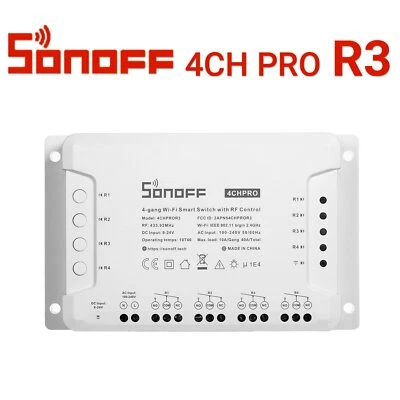 Sonoff 4CH PRO R3 433MHz 4 Channel WiFi RF Smart Remote Switch for Google Home - Image 1 of 4