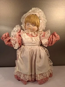 Vtg Dynasty Doll Collection Sleepy Baby Girl 14" Country Grannycore - Picture 1 of 13