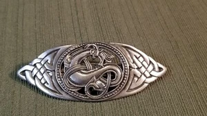 Fermaglio per capelli drago celtico firmato artigian made estate gioielli - Foto 1 di 12