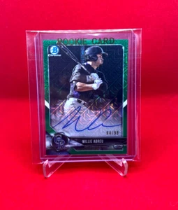 2018 Bowman Chrome Autograph Green Refractors #BMAWA Willie Abreu /99 - Picture 1 of 2