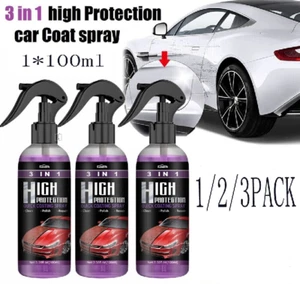 3 in 1 High Protection Quick Hydrophobic Car Coat Ceramic Coating Spray 100ML - Picture 1 of 12