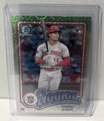 2024 Bowman - Chrome Mojo Refractor ROYF #ROY-4 Noelvi Marte (RC) - Image 1 of 2