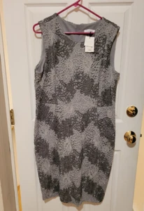 Calvin Klein Lace Overlay Sleeveless Sheath Dress size 16 - Picture 1 of 12