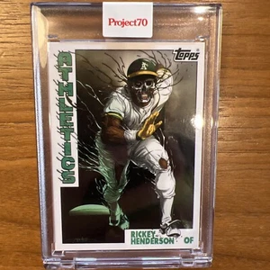 2021 Topps Project 70 di Alex Pardee #812 Rickey Henderson Oakland A's Baseball - Foto 1 di 8