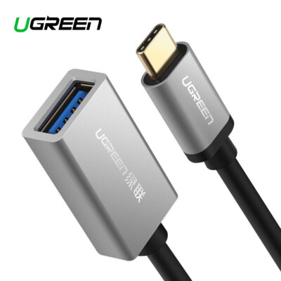 Ugreen USB-C To USB 3.0 Adapter (Male To Female) – Grey Aluminum OTG