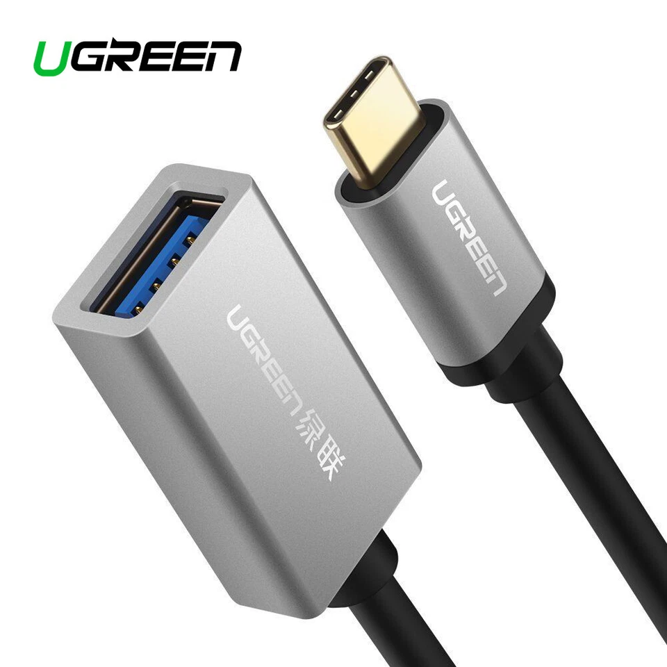 Ugreen USB Type C to USB 3.0 Aluminum OTG Cable Adapter - 15cm - Image 1 of 4