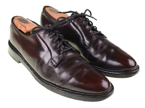 Florsheim Shell Cordovan #8 PTB Plain Toe Blucher V Cleat Dress Shoes 9.5 B - Picture 1 of 12