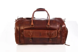 Bolso de Lona Dalian de Cuero Artesanal - Cuero Premium Grano Completo. - Imagen 1 de 7