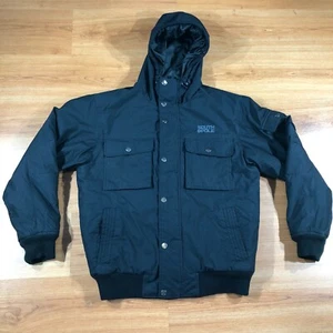 South Pole Mens Puffer Insulated Black Mens Jacket Authentic Collection Hooded - Picture 1 of 4