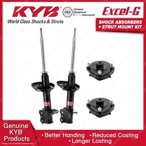 2 Rear KYB Shock Absorbers Strut Mount Kit for Mazda 323 BJ Astina Protege 98-03 - Picture 1 of 3