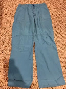 Scrub Star Pants Women's Sz Medium Blue (TWWM) Elastic Waist Drawstring Medical - Picture 1 of 2