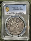 1872 Seated Liberty Silver Dollar Pcgs Vf Details Beautiful $1 Free Shipping