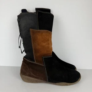 Theresia M By Naot Boots Womens 6.5 Leather Patchwork Faux Fur Lined Eskimo Warm - Picture 1 of 13