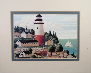 Art Print 8 x 10" Lighthouse Cambria Hometown by Heronim Matted on Foam Board - Picture 1 of 8
