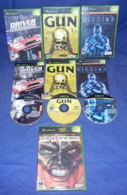 Xbox; NEW- Tao Feng: Fist of the Lotus, VG- Driver: Parallel Lines, Riddick, Gun - Image 1 of 4