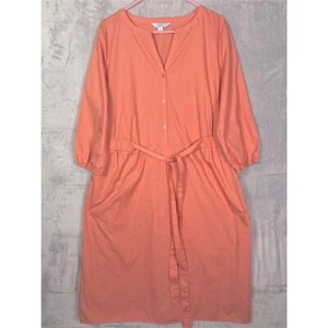 Croft & Borrow Pink Coral Peasant Dress Size XL - Picture 1 of 8
