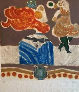 Unframed lithograph by Theo Tobiasse “Danse De Myriam” Pencil signed & Numbered - Picture 1 of 12