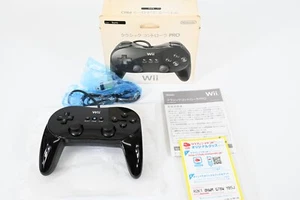Nintendo Wii Classic Controller Pro Gamepad Joypad Joystick KURO Negro - Imagen 1 de 10