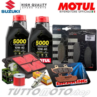 Tagliando SUZUKI Burgman 400 2007-2013 Kit Olio Motul + Filtri Candela Pastiglie - Immagine 1 di 4