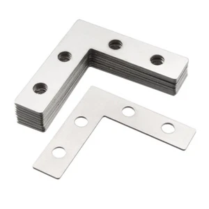 50stk. Flache Winkelplatte T Form Reparaturstrebe, 115mmx86mm Silberton - Bild 1 von 3